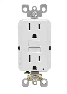 Leviton - Self-Test SmartlockPro Slim GFCI Non-Tamper-Resistant Receptacle, 15-Amp, 3-Pack, GFNT1-3W - White