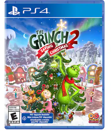 PS4. THE GRINCH 2 SAVING CHRISTMAS GRINCH EVERYONE ENFANTS et ADULTES E ESRB PS5 Upgrade Available Mise à niveau PS5 disponible Actualización a versión para PS5 disponible OG Outright Games - E (Everyone)