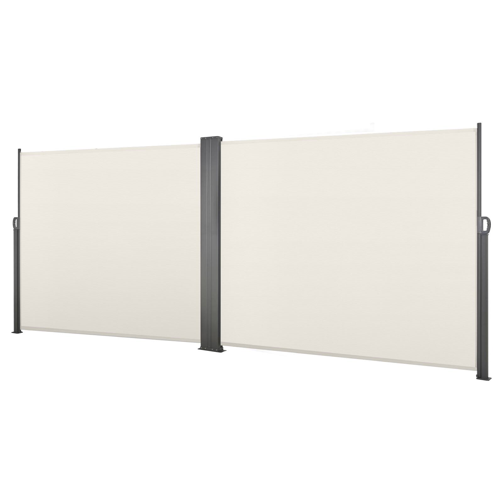 Alt View 5. VEVOR - Retractable Side Awning, 71" x 236" Patio Retractable Side Screen with 180 g/m² Polyester Fabric, Waterproof Sunshade - Beige.