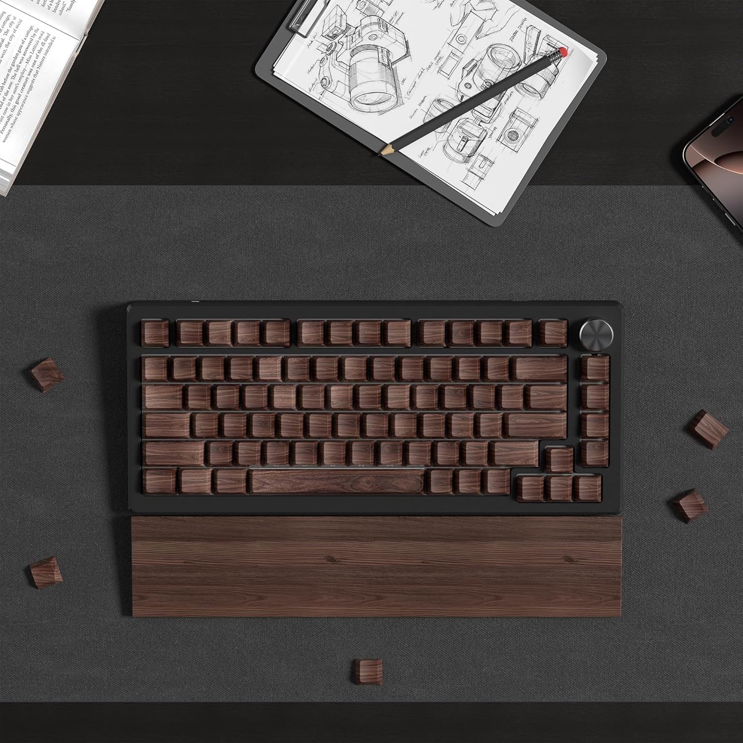 Alt View 2. Womier - PBT Keycaps, Cherry Profile Dye-Sub Theme Keycaps for Cherry Gateron MX Switches Mechanical Keyboards - Brown-135 Keys.