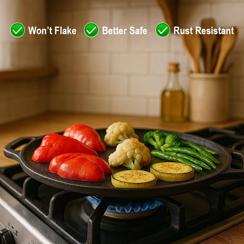 Amber Sporting Goods Cast Iron Griddle Pan Tawa - Thumbnail 3