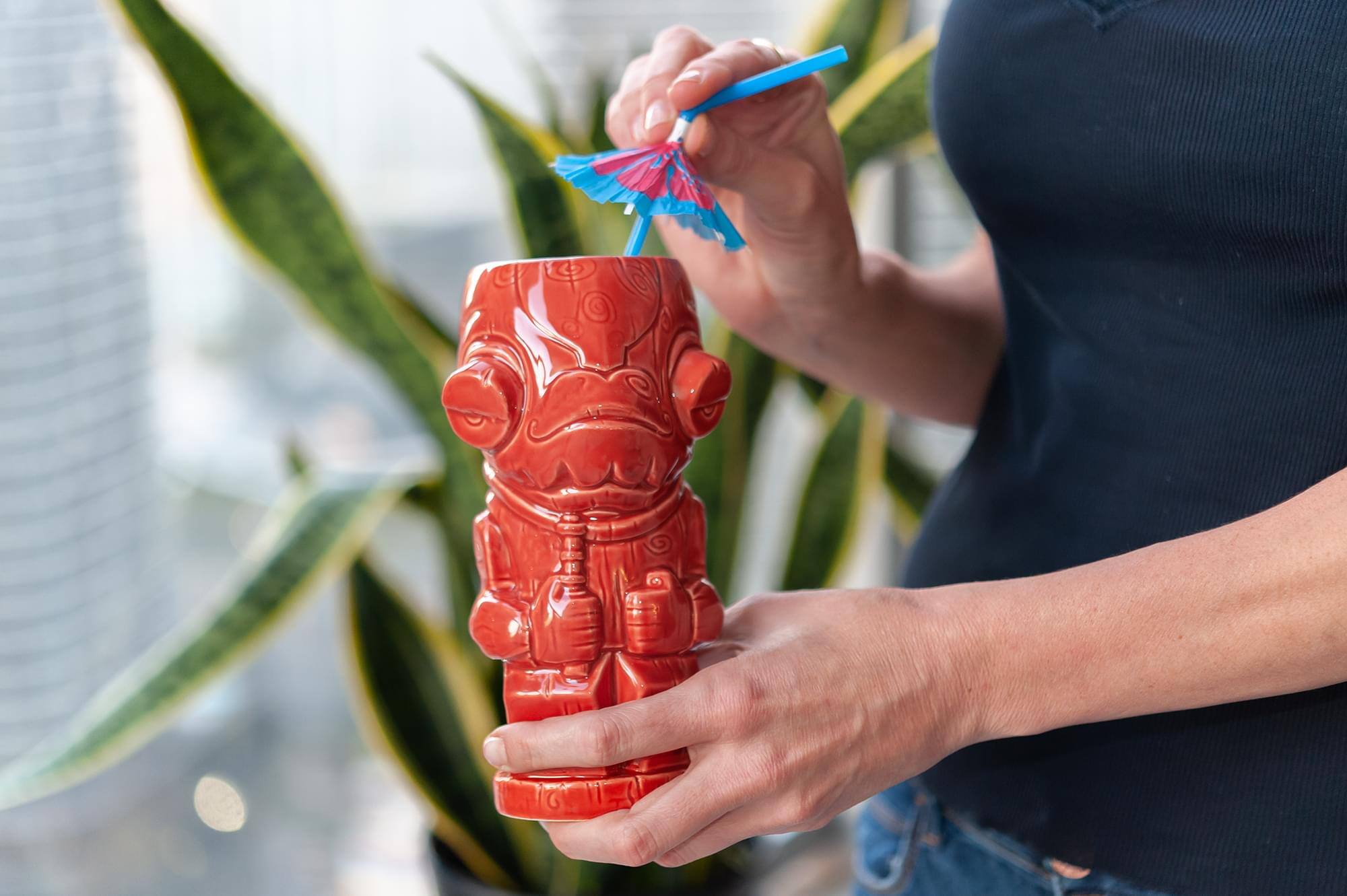 Alt View 4. Star Wars - Geeki Tikis Star Wars Admiral Ackbar Mug | Ceramic Tiki Cup | Holds 19 Ounces - Red.