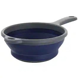 Oster - Bluemarine Collapsible Polypropylene Colander with Handle in Navy - Blue
