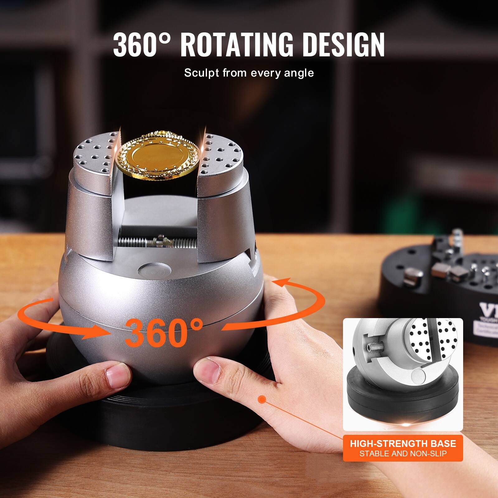 360° ROTATING DESIGN  
Sculpt from every angle

360°

HIGH-STRENGTH BASE  
STABLE AND NON-SLIP