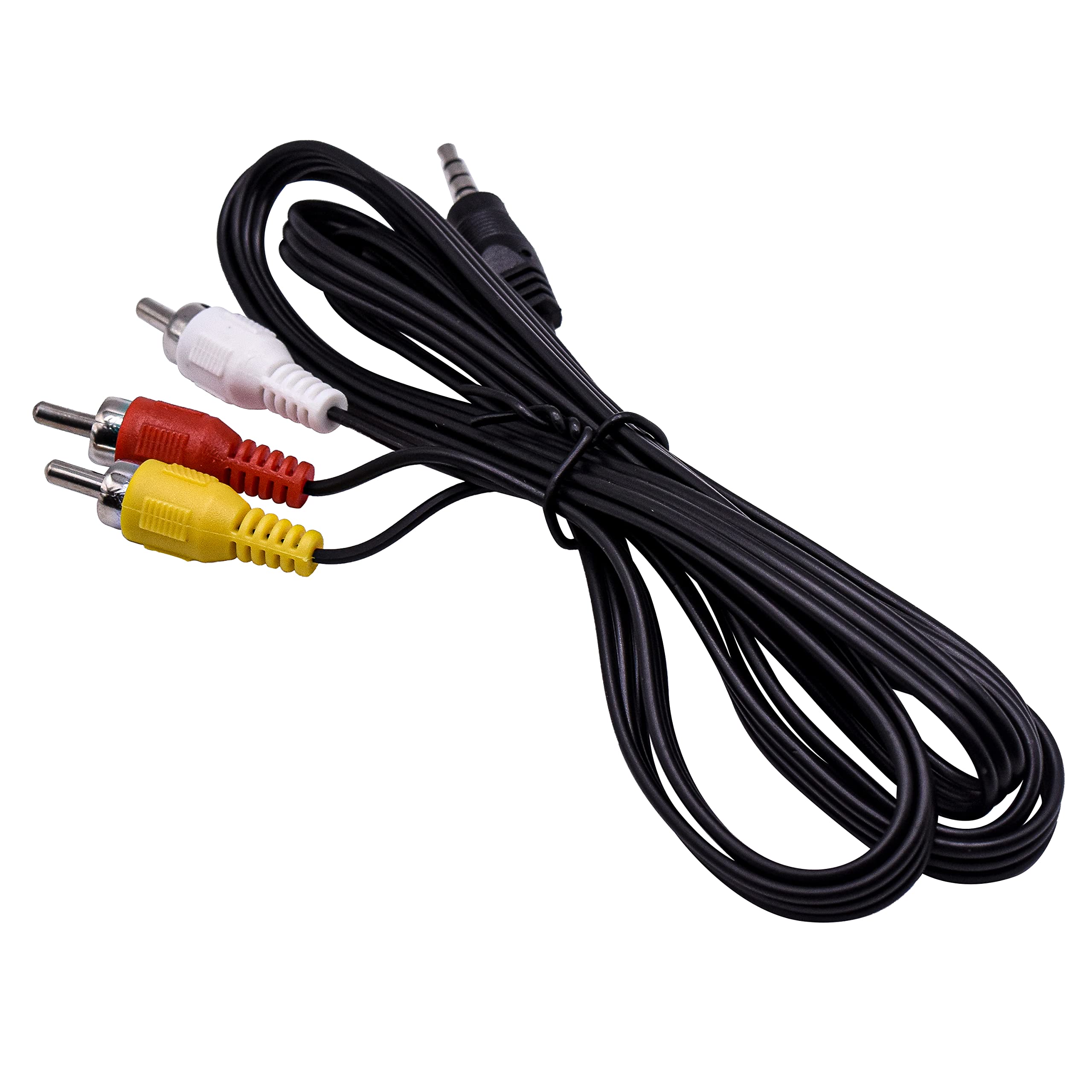 Left. HQRP - AV Audio Video Cable 3.5mm to 3 RCA for Canon JVC Panasonic PV-DV51 PV-DV52 PV-DV52D PV-DV52DS PV-DV52S Camcorder.