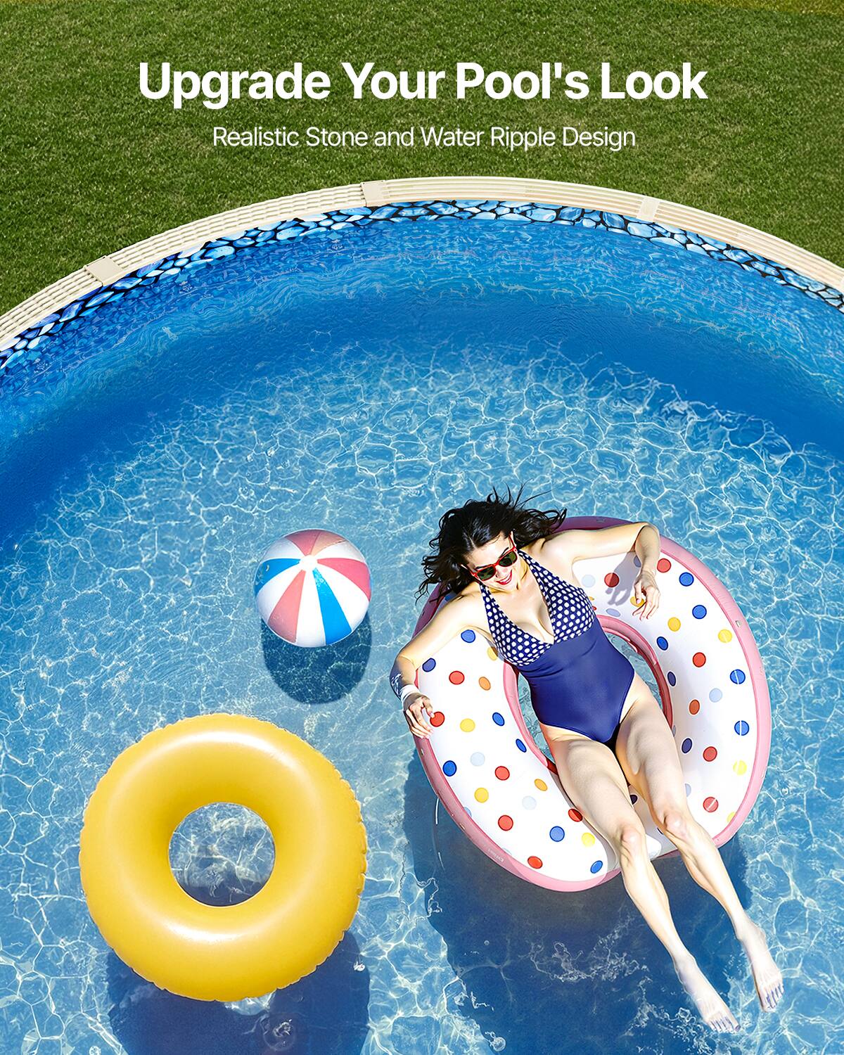Upgrade Your Pool's Look  
Realistic Stone and Water Ripple Design
