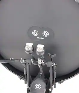 Gibraltar Hardware - Double Bass Drum Impact Patch, Leather-Like Vinyl Pad, Adhesive Kick Head Protector, for Enhanced Beater Response