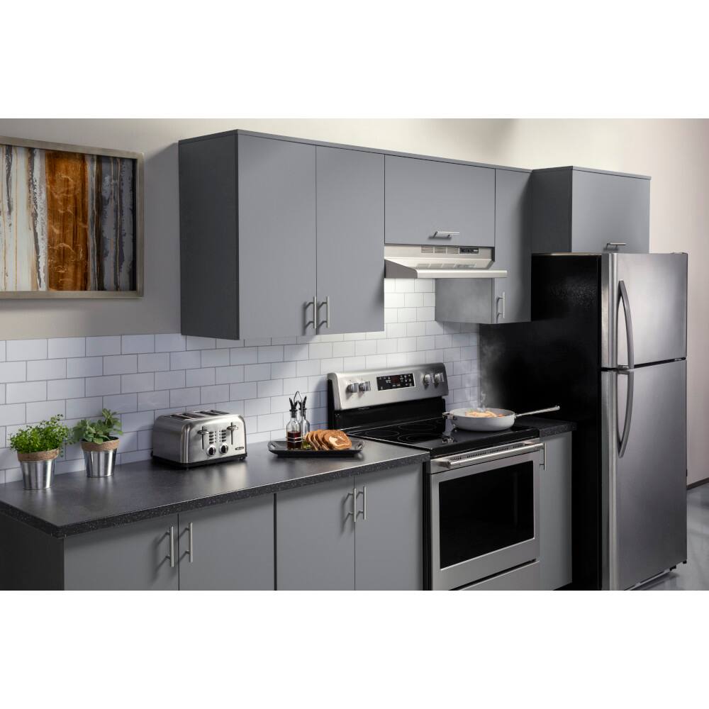 Alt View 10. Broan - Broan 24-Inch Convertible Under-Cabinet Range Hood, 230 Max Blower CFM, Stainless Finish - Stainless Steel.