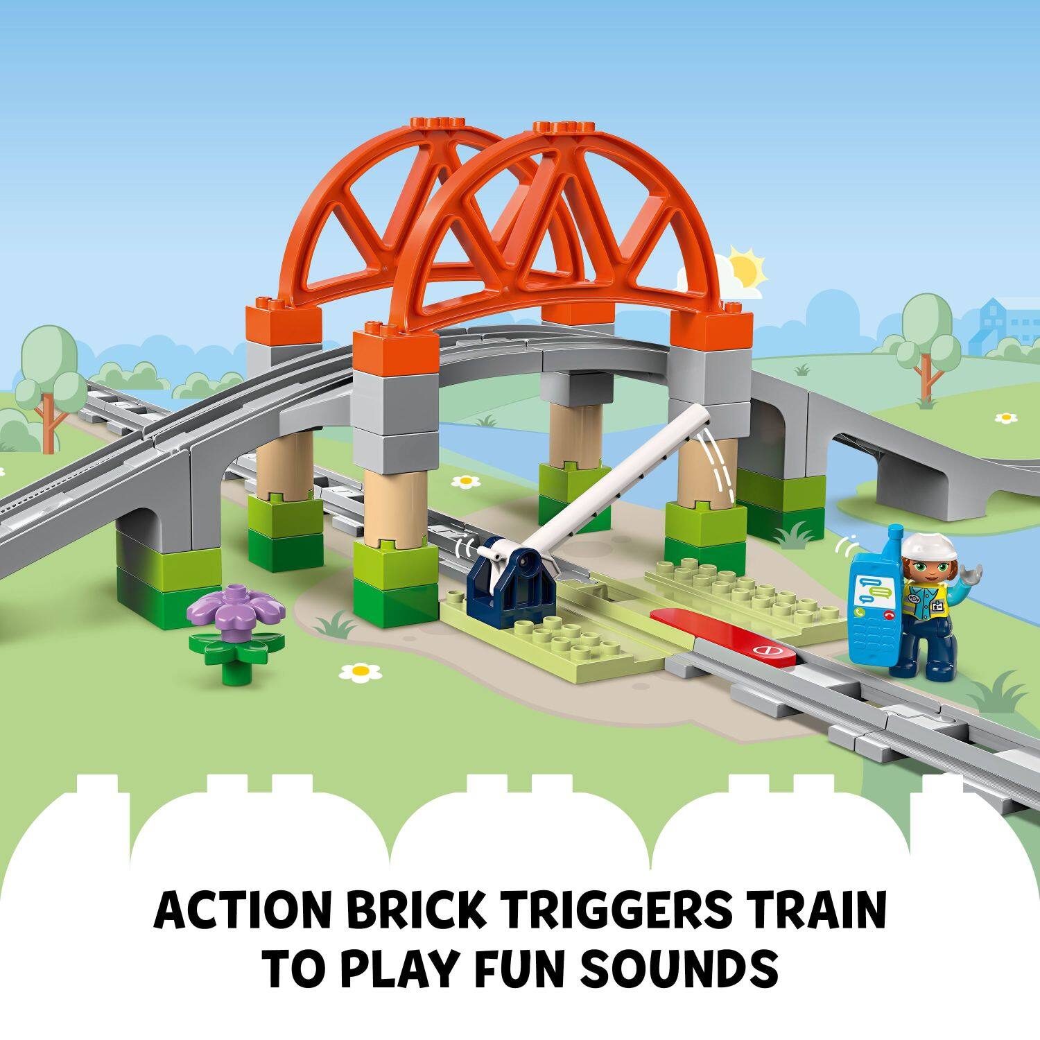 Action Brick Triggers Train to Play Fun Sounds