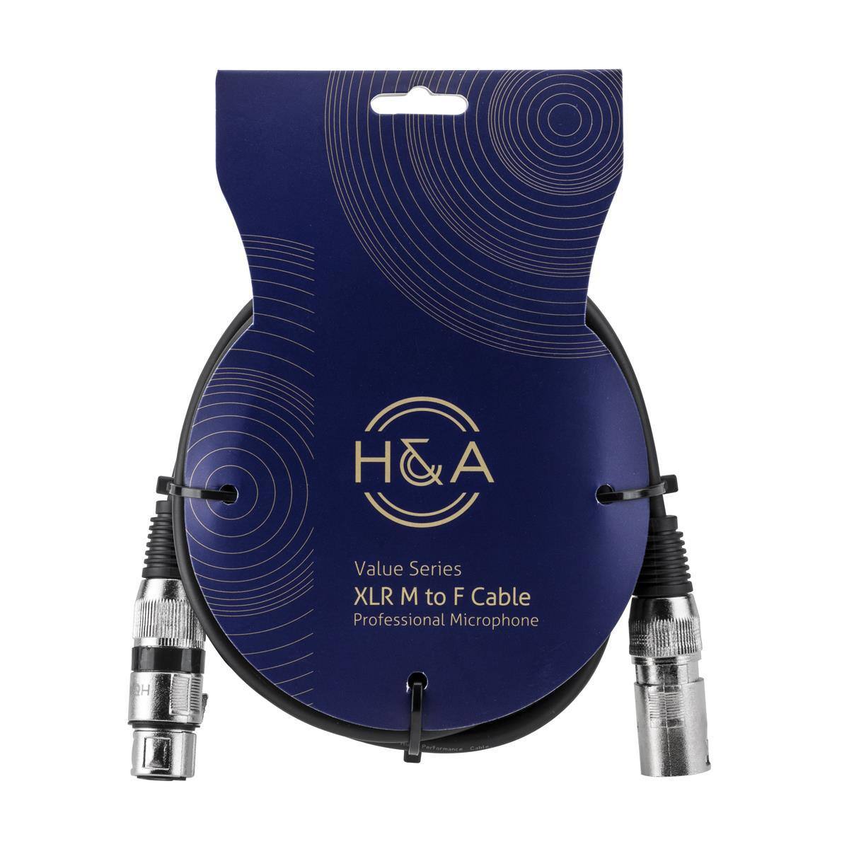 H&A  
Value Series XLR M to F Cable Professional Microphone