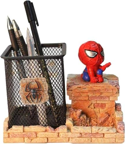 Vulpecula Spade - Spiderman Pen Holder, Creative Novelty Office Desk Decorations Man boy Girls Gadgets Stationery Storage Box Unique Gifts