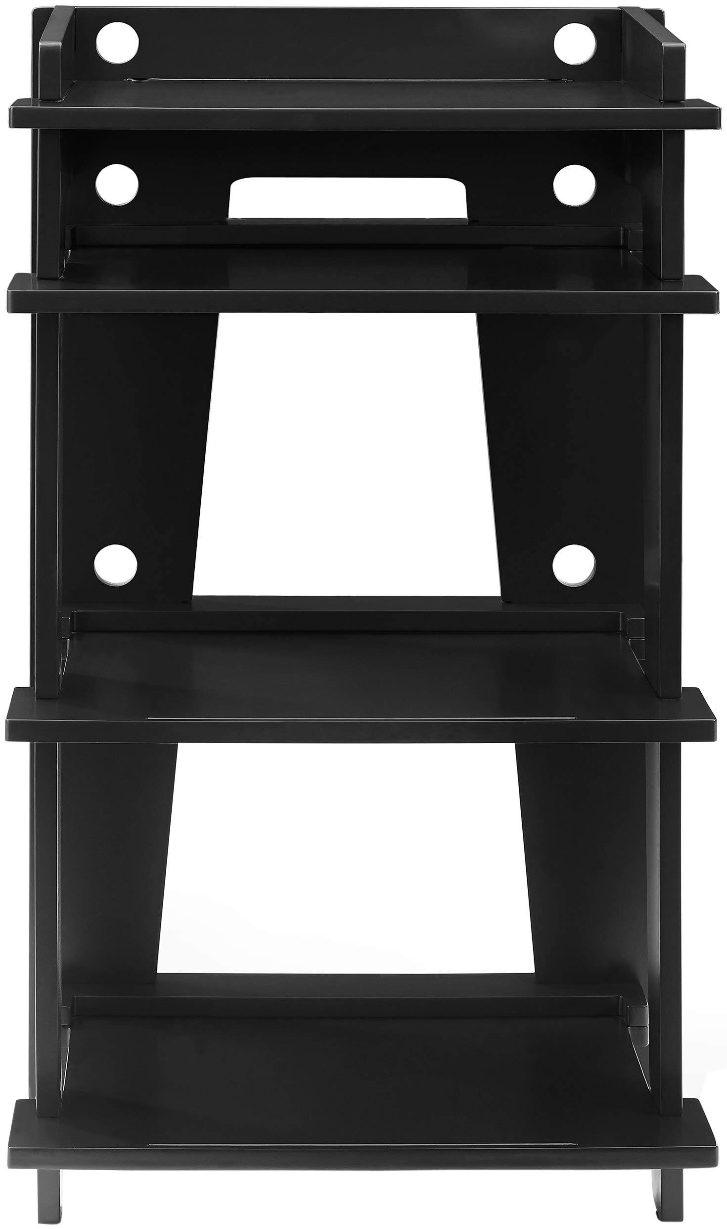 Angle. Crosley Furniture - Soho Record Player Stand With Vinyl Storage - Black.