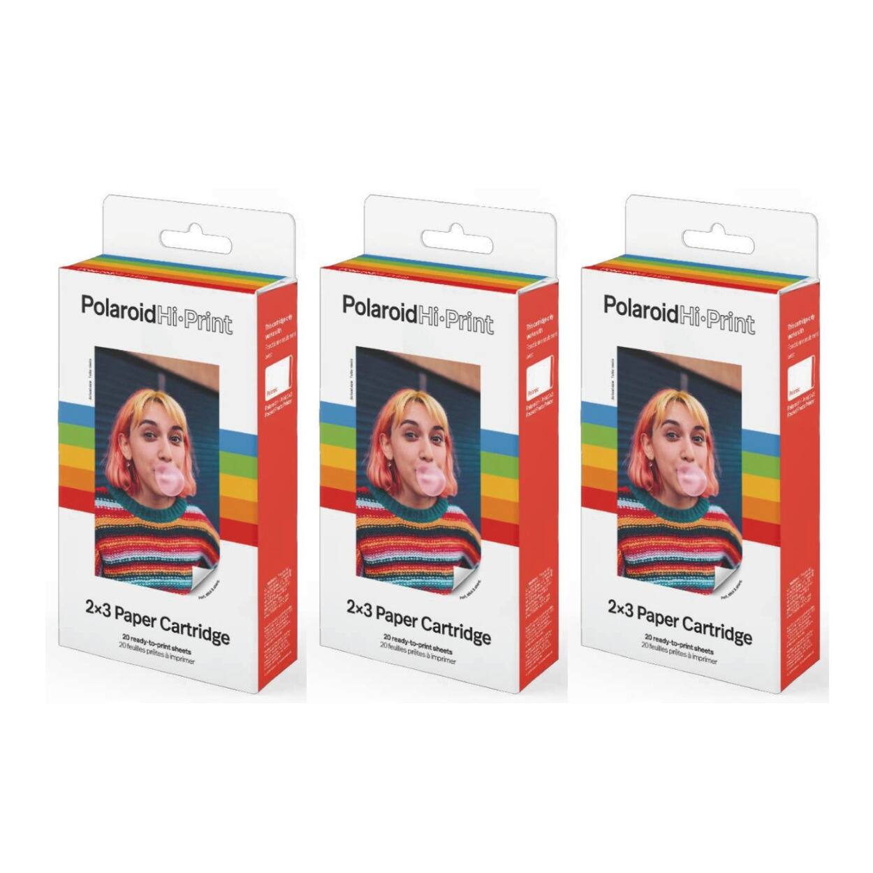 Polaroid Hi-Print  
2x3 Paper Cartridge  
20 ready-to-print sheets  
20 full-color prints & primer