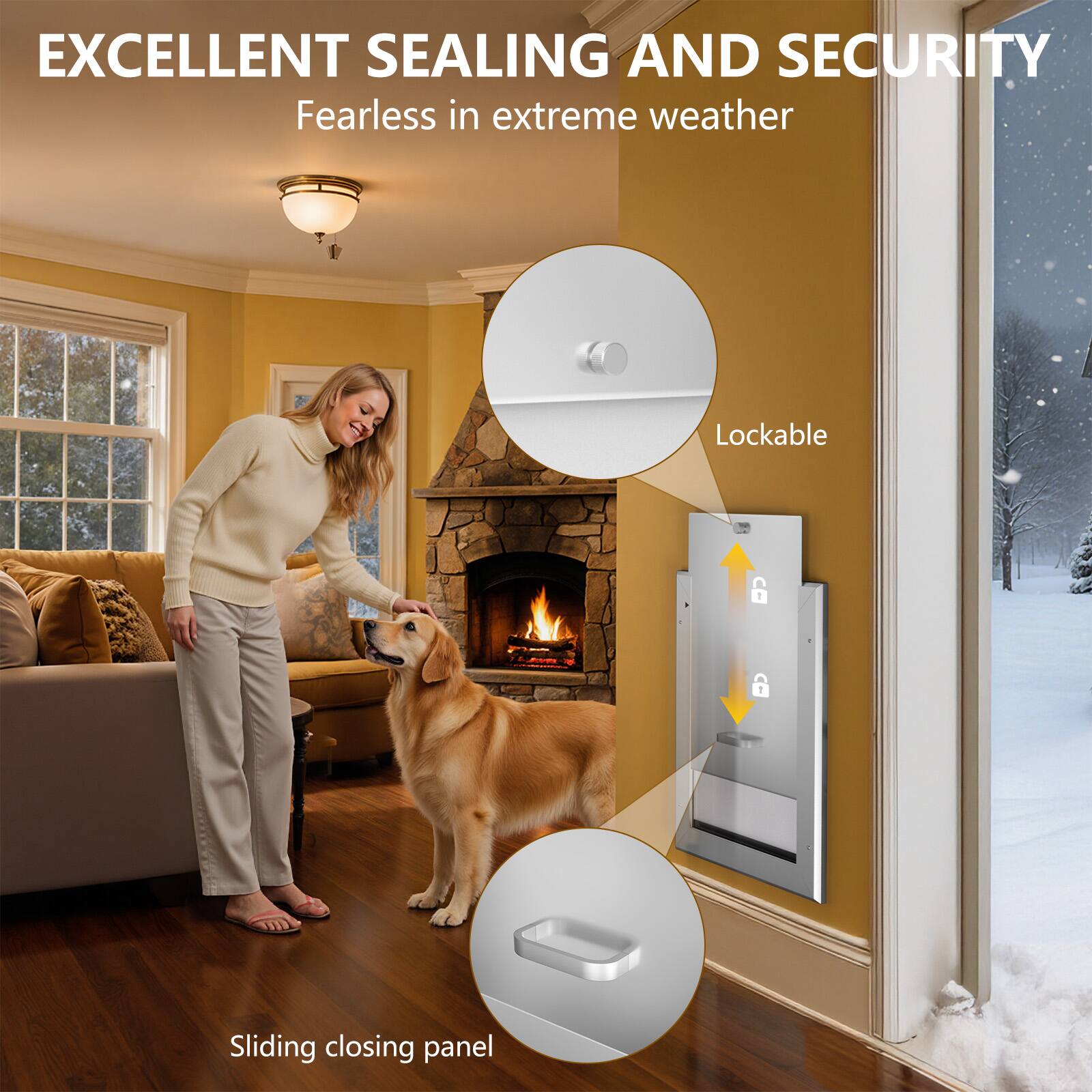 EXCELLENT SEALING AND SECURITY  
Fearless in extreme weather  

Lockable  
Sliding closing panel