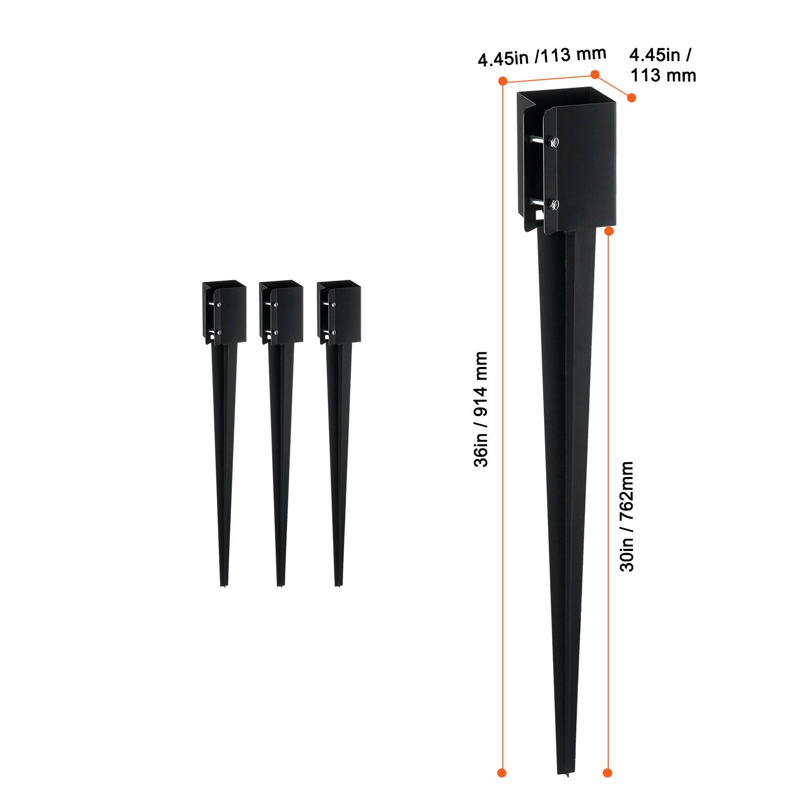 4.45in / 113 mm  
4.45in / 113 mm  
914 mm / 36in  
762 mm / 30in