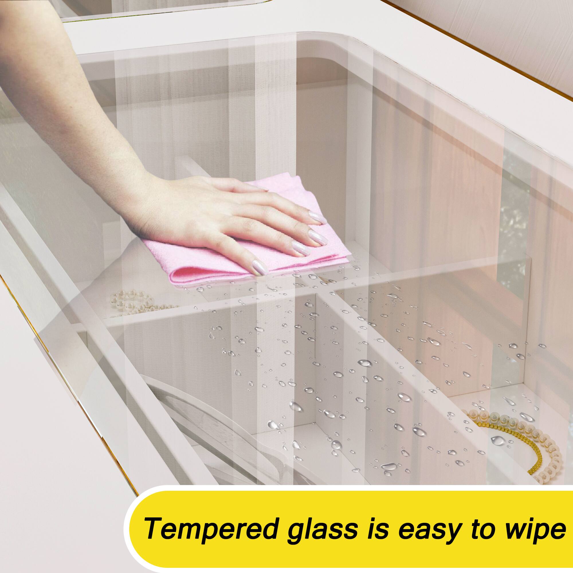 Tempered glass is easy to wipe