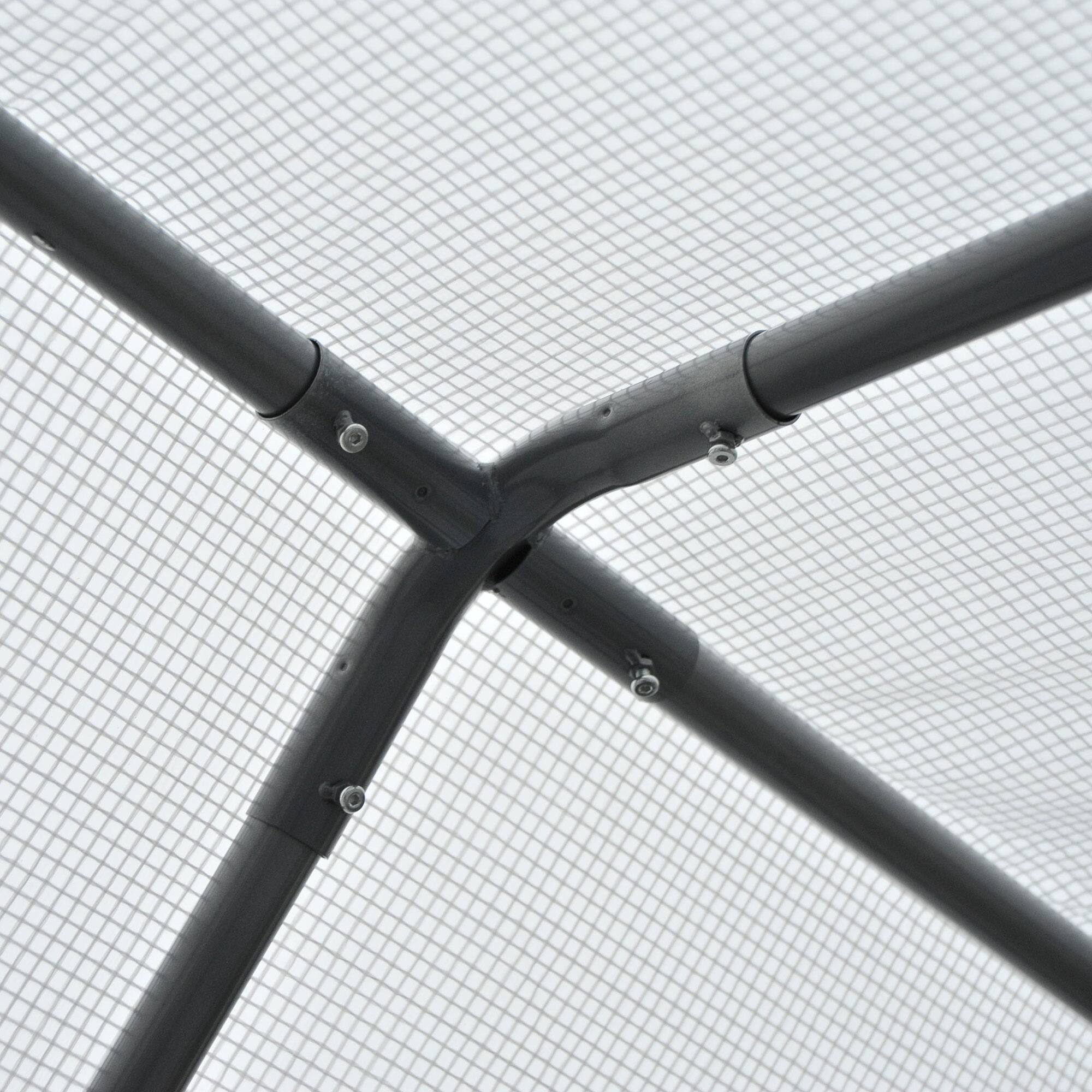 Alt View 8. Outsunny - 8' x 6' x 7' Walk-In Greenhouse, Outdoor Garden Warm Hot House with 4 Roll-up Windows.