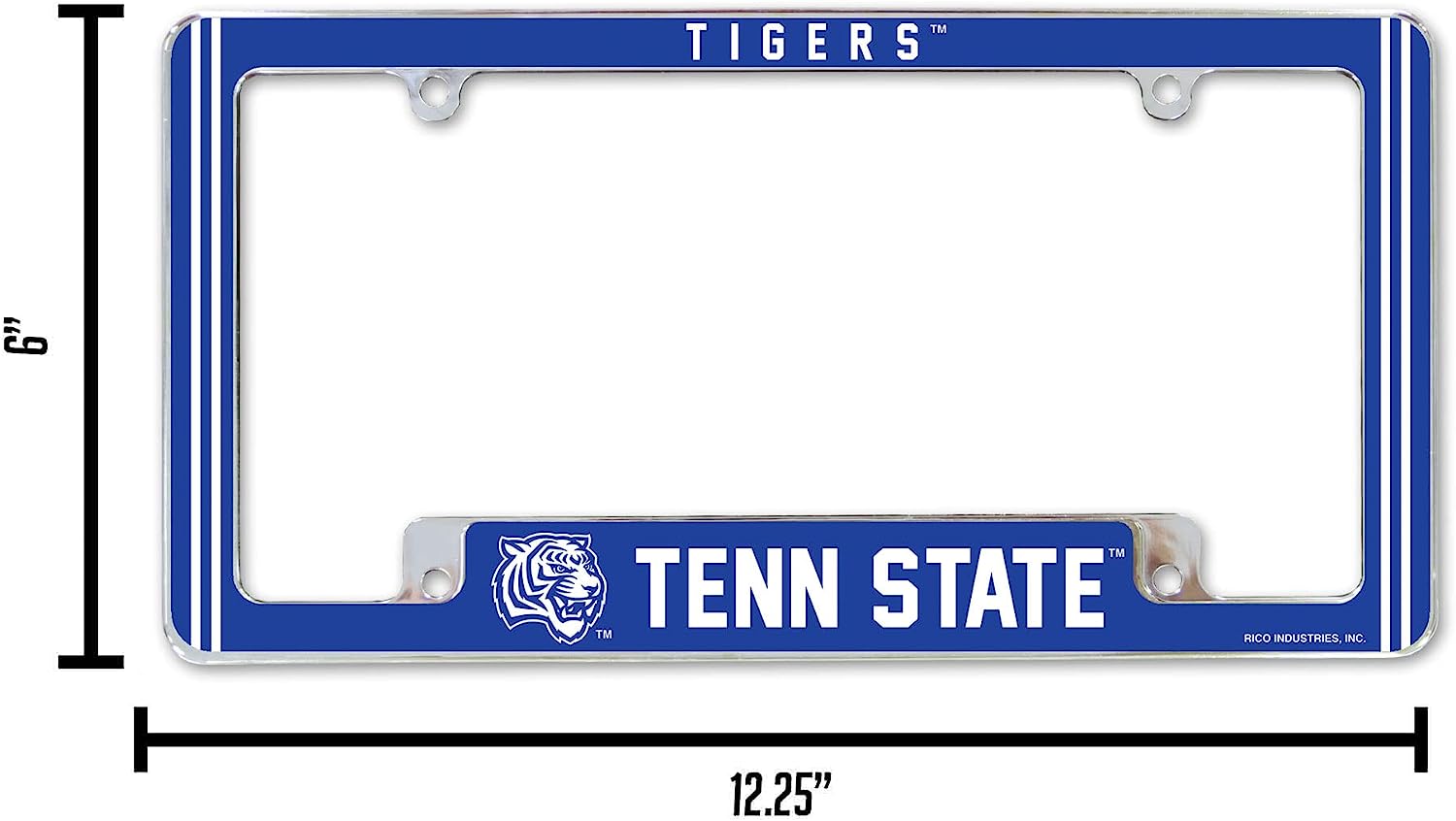 TIGERS™  
TENN STATE™  
RICO INDUSTRIES, INC.  

6"  
12.25"