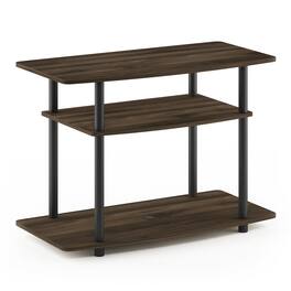 Furinno - Turn-N-Tube No Tools 3-Tier TV Stands - Columbia Walnut/Black