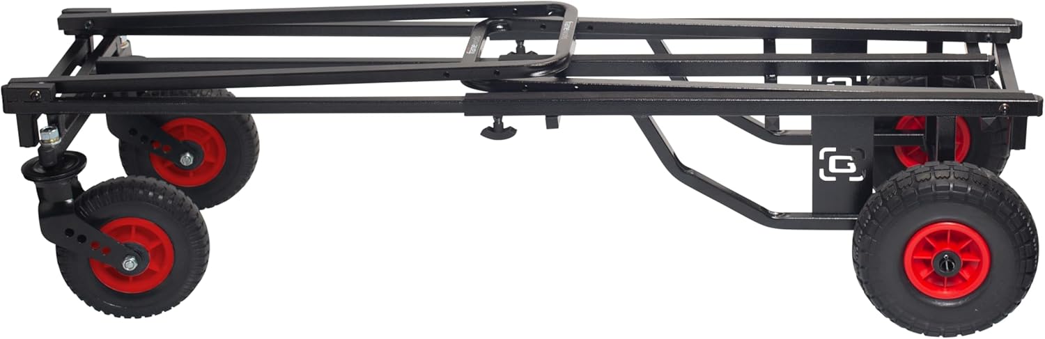 Left. Gator - 52-Inch All-Terrain Folding Multi-Utility Equipment Cart with 500 lb. Capacity and 8 Modes.