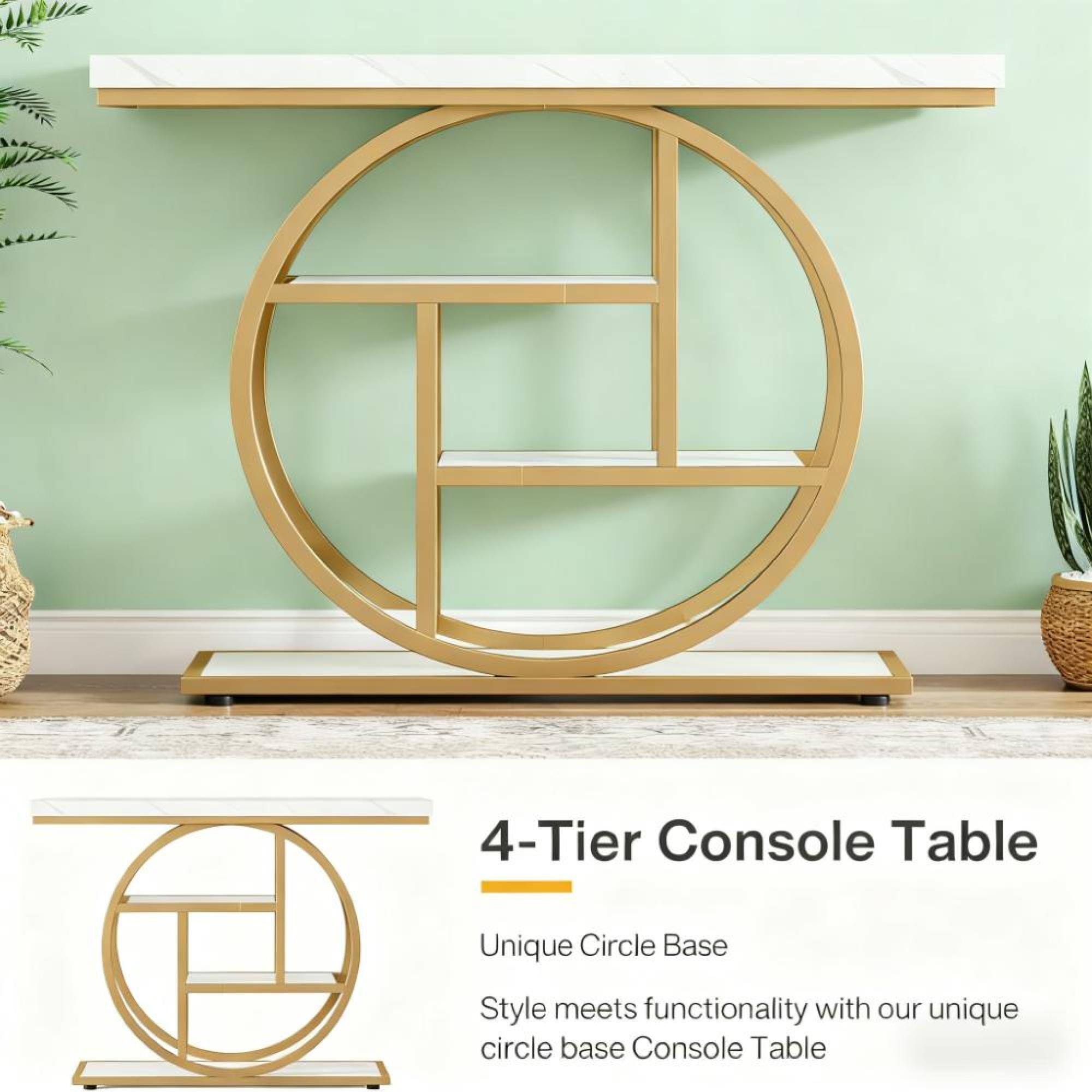 4-Tier Console Table

Unique Circle Base

Style meets functionality with our unique circle base Console Table