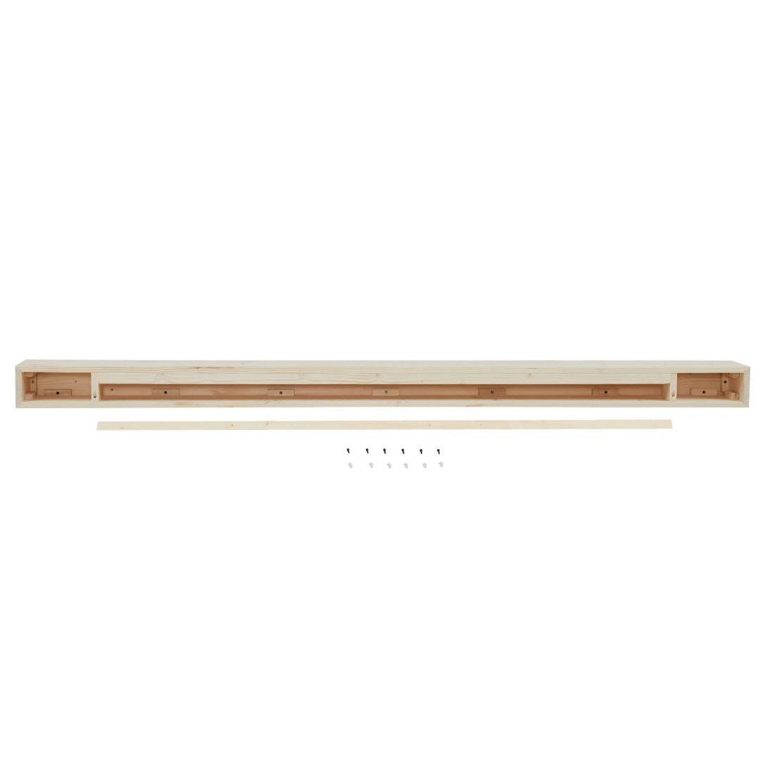 Alt View 6. Touchstone Home Products - Fireplace Mantel Shelf , 84" x 8" x 4.75", Solid Pine Wood Mantel for Over Fireplace - Unfinished.