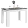 Front. Costway - Dining Table 47 Inch Kitchen Dining Table Rectangular for Small Space - Dark Gray.