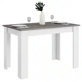 Costway - Dining Table 47 Inch Kitchen Dining Table Rectangular for Small Space - Dark Gray