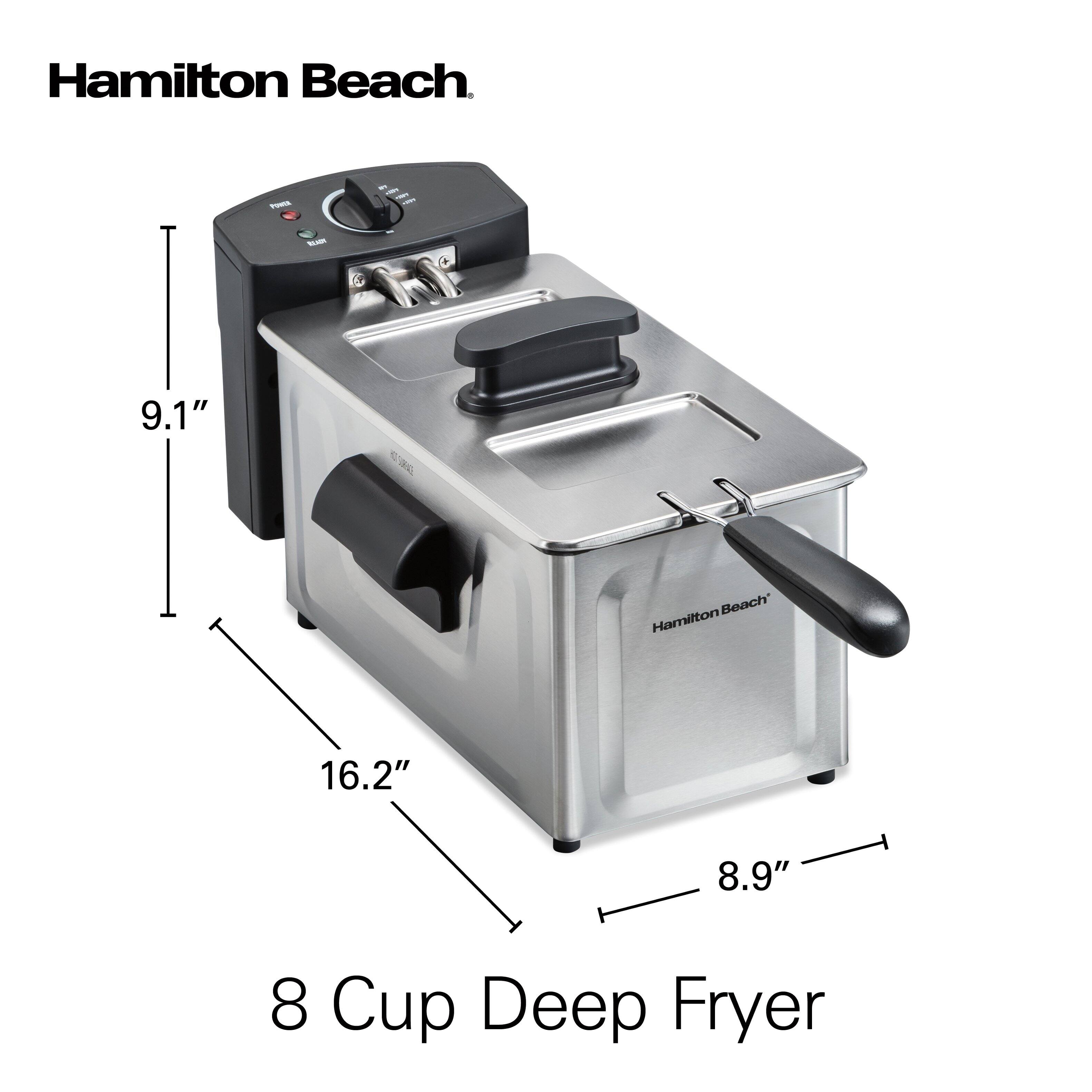 Hamilton Beach  
8 Cup Deep Fryer  
9.1" x 16.2" x 8.9"