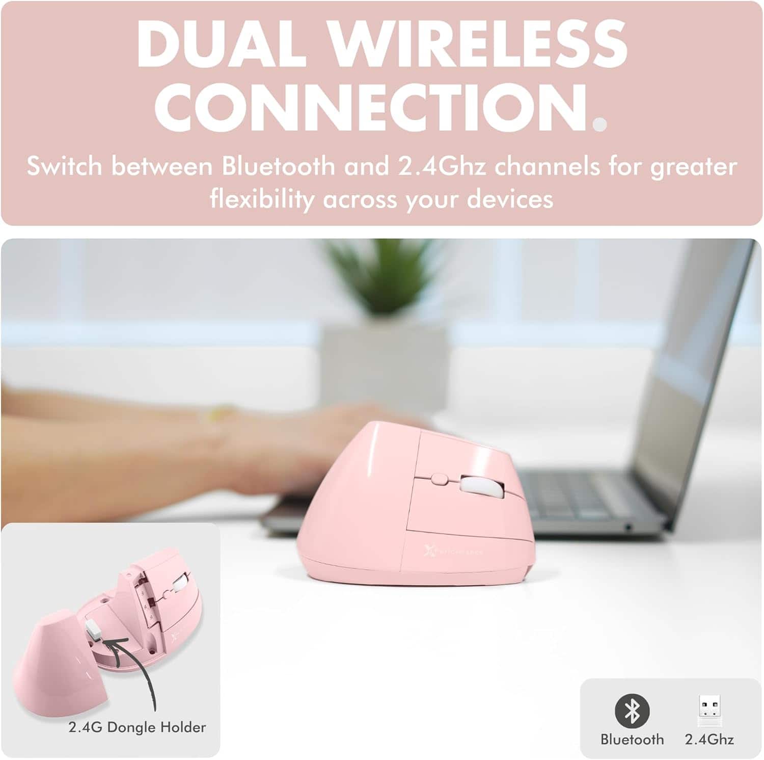 X9 Performance Wireless Vertical Ergonomic Mouse (BT + 2.4Ghz