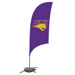 Victory Corps - Northern Iowa Panthers 7.5' Razor Feather Stake Flag with Base - Multicolor