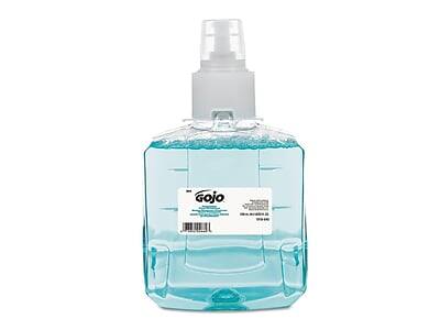 Front. GOJO - Foaming Hand Soap Refill for LTX 12 Dispenser, Pomegranate Scent, 1200 ml, 2/Carton - Blue.