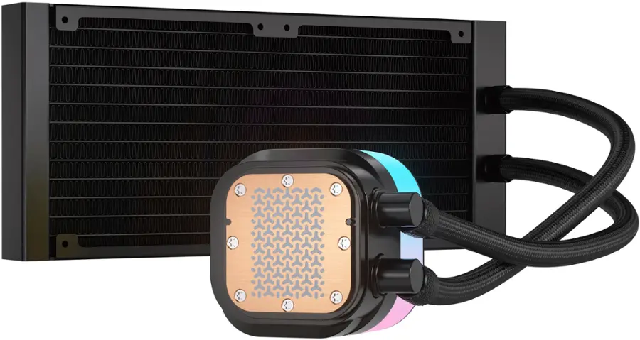 Alt View 18. CORSAIR - iCUE LINK TITAN 240 RX Liquid CPU Cooler with RGB Lighting - Black.