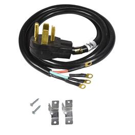 HQRP - 4-Prong Dryer Power Cord 30 A NEMA 14-30P 10 AWG 6 ft UL Listed for Whirlpool Maytag GE - Black