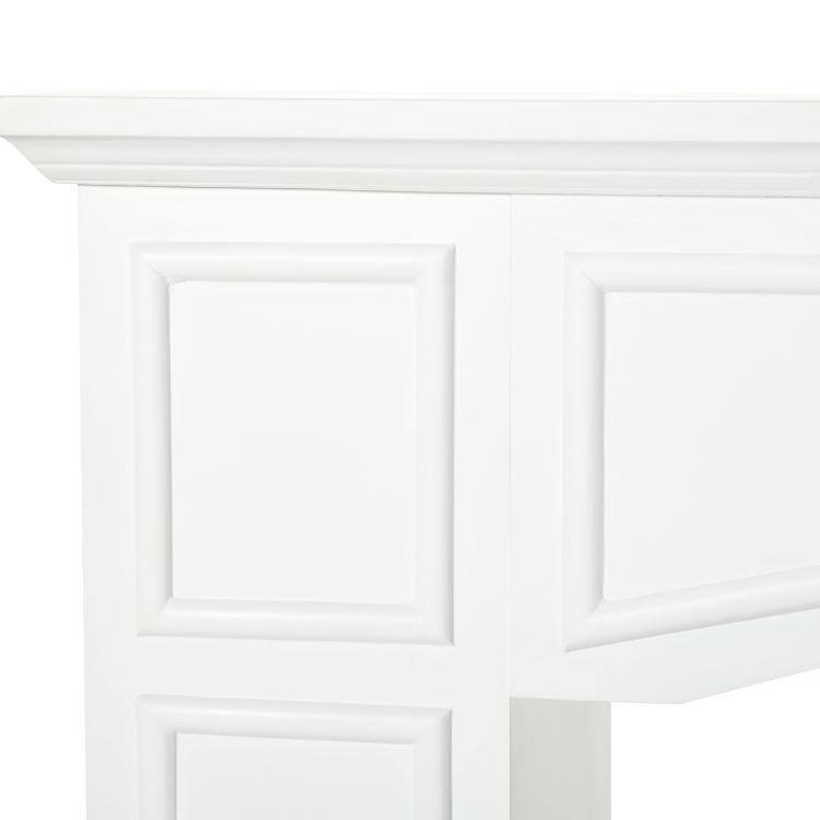 Alt View 6. PULUZ - Modern Fireplace Mantel, Surround Mantels for Fireplace with Decorative Pattern Interior Width 29 inch - White.