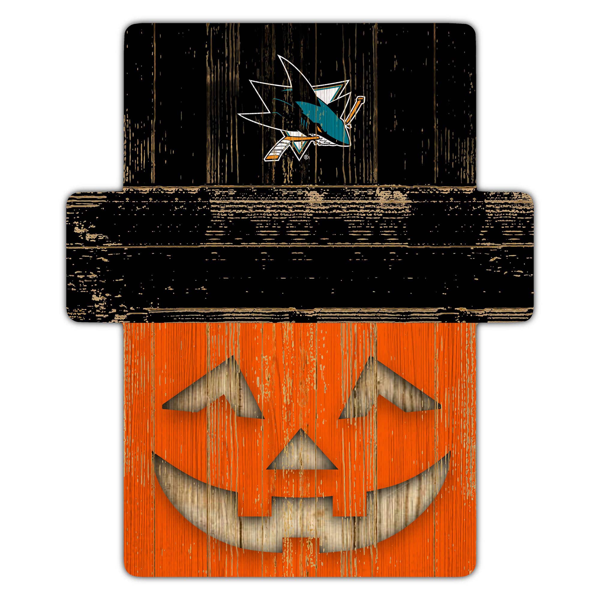 Fan Creations - San Jose Sharks 12" x 12" Jack-O-Lantern Display - Orange