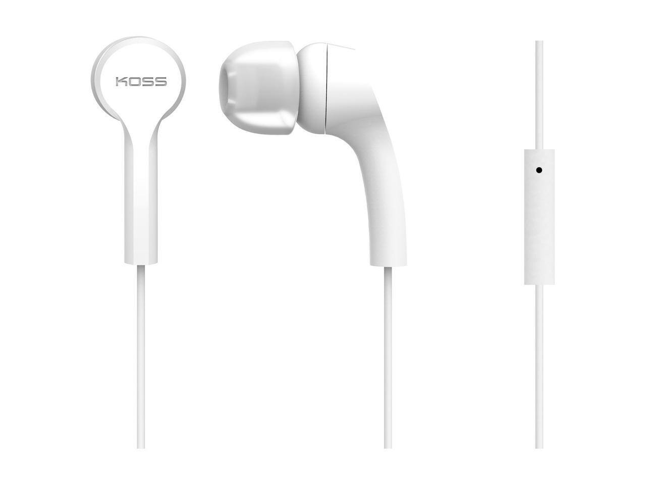 Alt View 3. Koss - KOSS White 189585 Binaural In Ear Bud with Mic White.