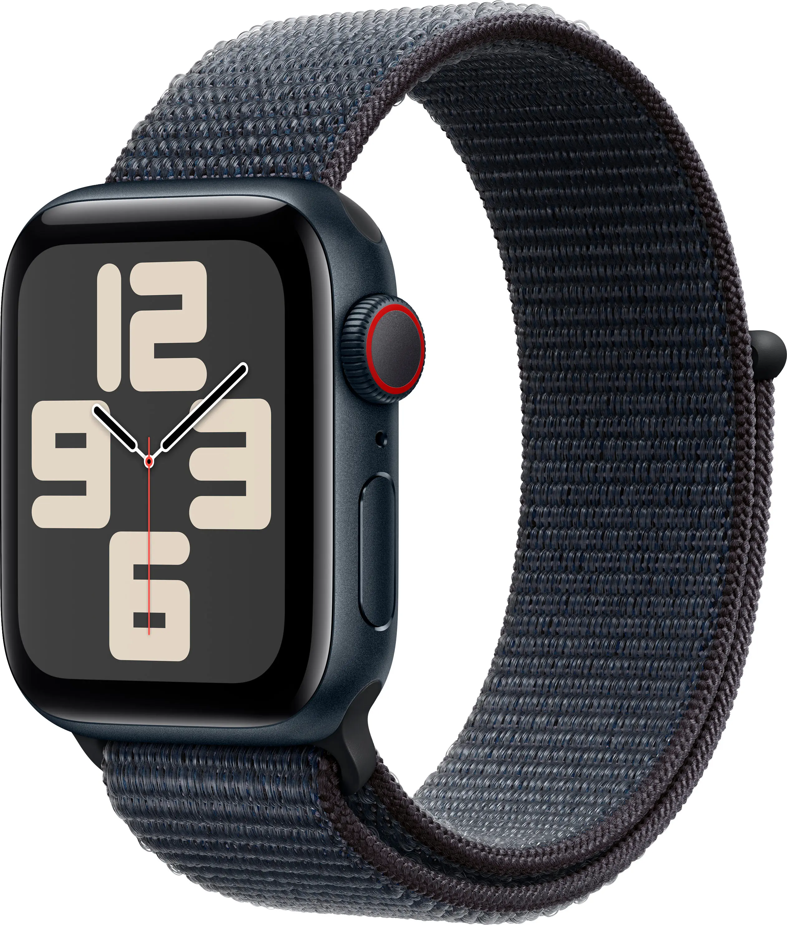 Apple Watch SE 2nd Generation (GPS+Cellular) 40mm Aluminum Case with Ink Sport Loop - Midnight (Verizon) - (2024)