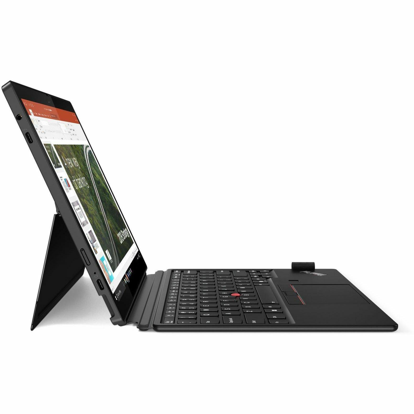Alt View 4. Lenovo - Lenovo ThinkPad X12 Detachable Gen 2 21LK0037US 12.3" Touchscreen Detachable 2 in 1 Notebook - Full HD Plus - Intel Core - Black.