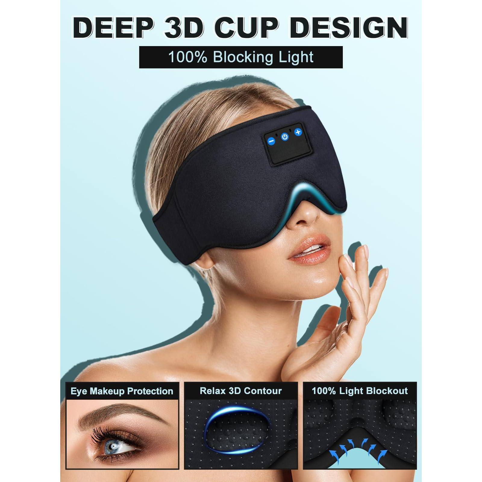 DEEP 3D CUP DESIGN  
100% Blocking Light  

Eye Makeup Protection  
Relax 3D Contour  
100% Light Blockout