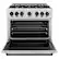 Alt View 1. ZLINE - ZLINE Autograph 36 in. Classic Satin Steel Gas Range w/ 6 Burners & Black Accents (CGRSZ-36-MB) - Stainless Steel.