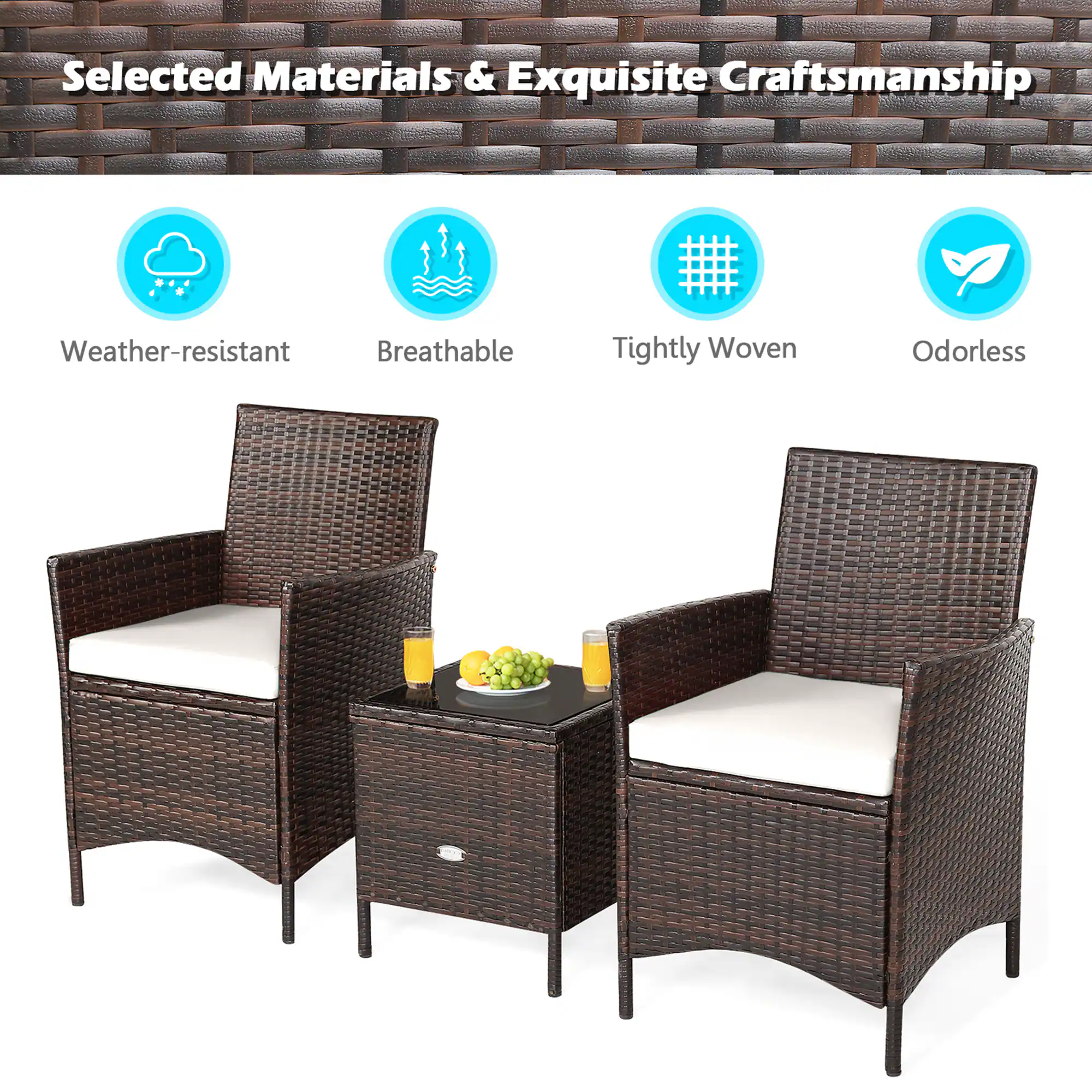 Selected Materials & Exquisite Craftsmanship
Weather-resistant
Breathable
Tightly Woven
Odorless