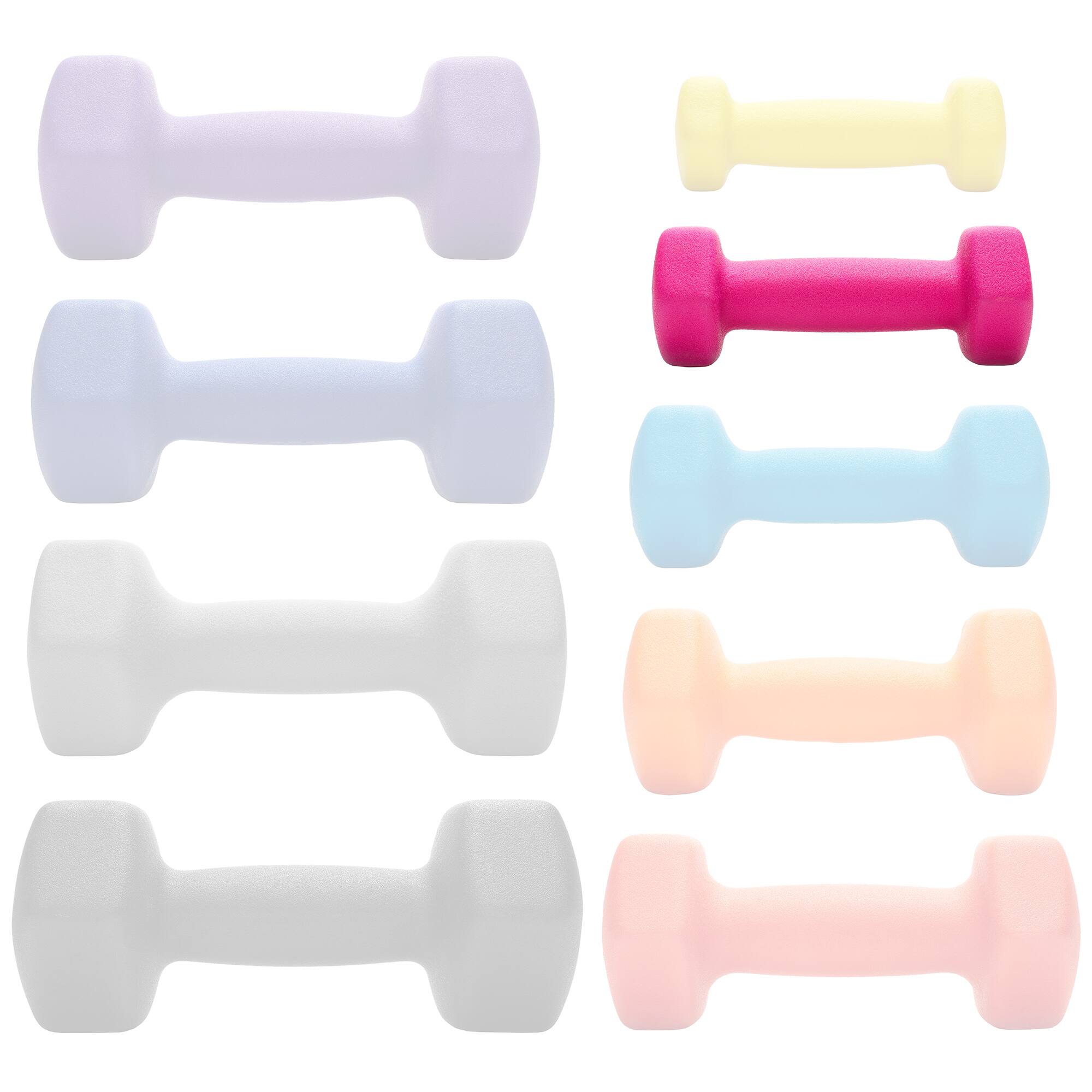 Alt View 4. Philosophy Gym - Neoprene Dumbbell Hexagon Hand Weights - Set of 2 - Strength Training - Pink.