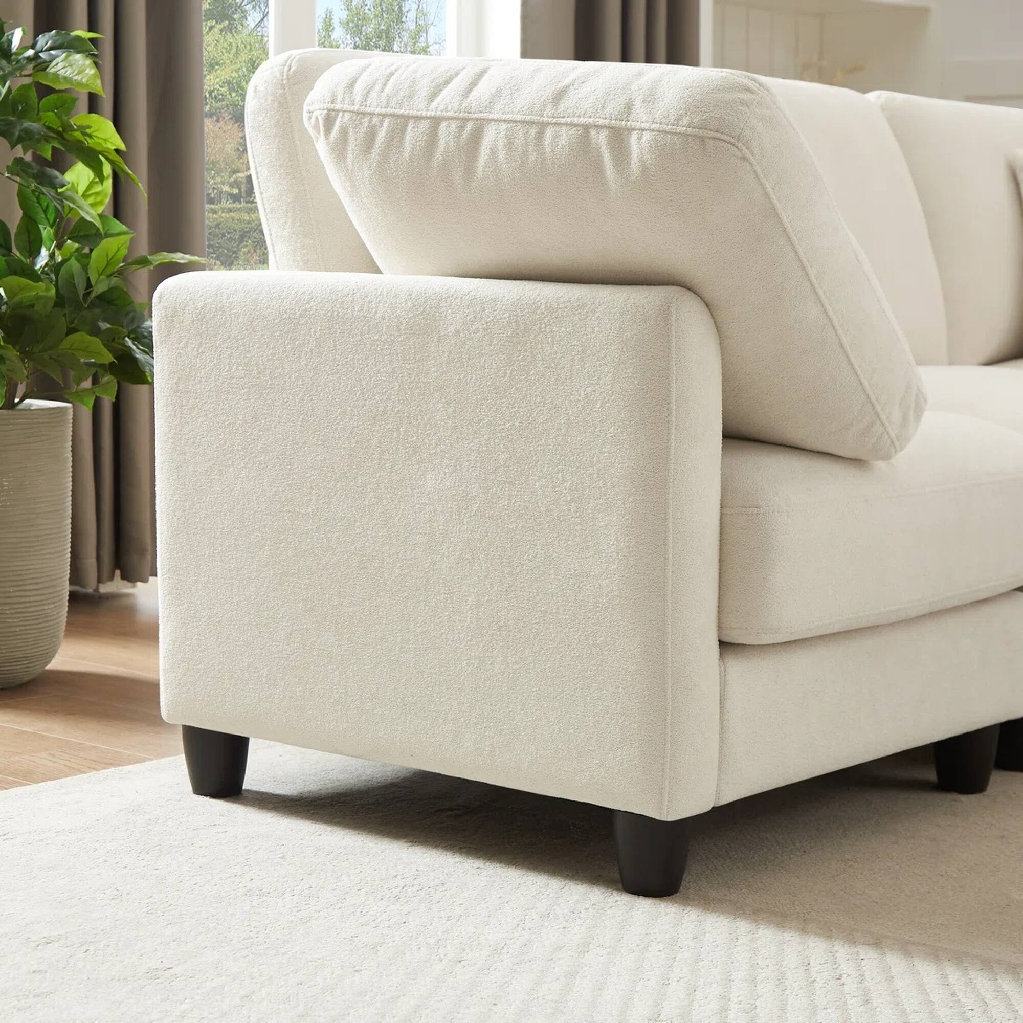 Alt View 1. Yardgrace - Modular Sectional Sofa, Convertible Sofa Couch Modular Sofa With Ottoman - Beige.