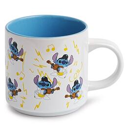 Silver Buffalo - Disney Lilo & Stitch Elvis Playing Ukulele Ceramic Mug | Holds 13 Ounces - Blue