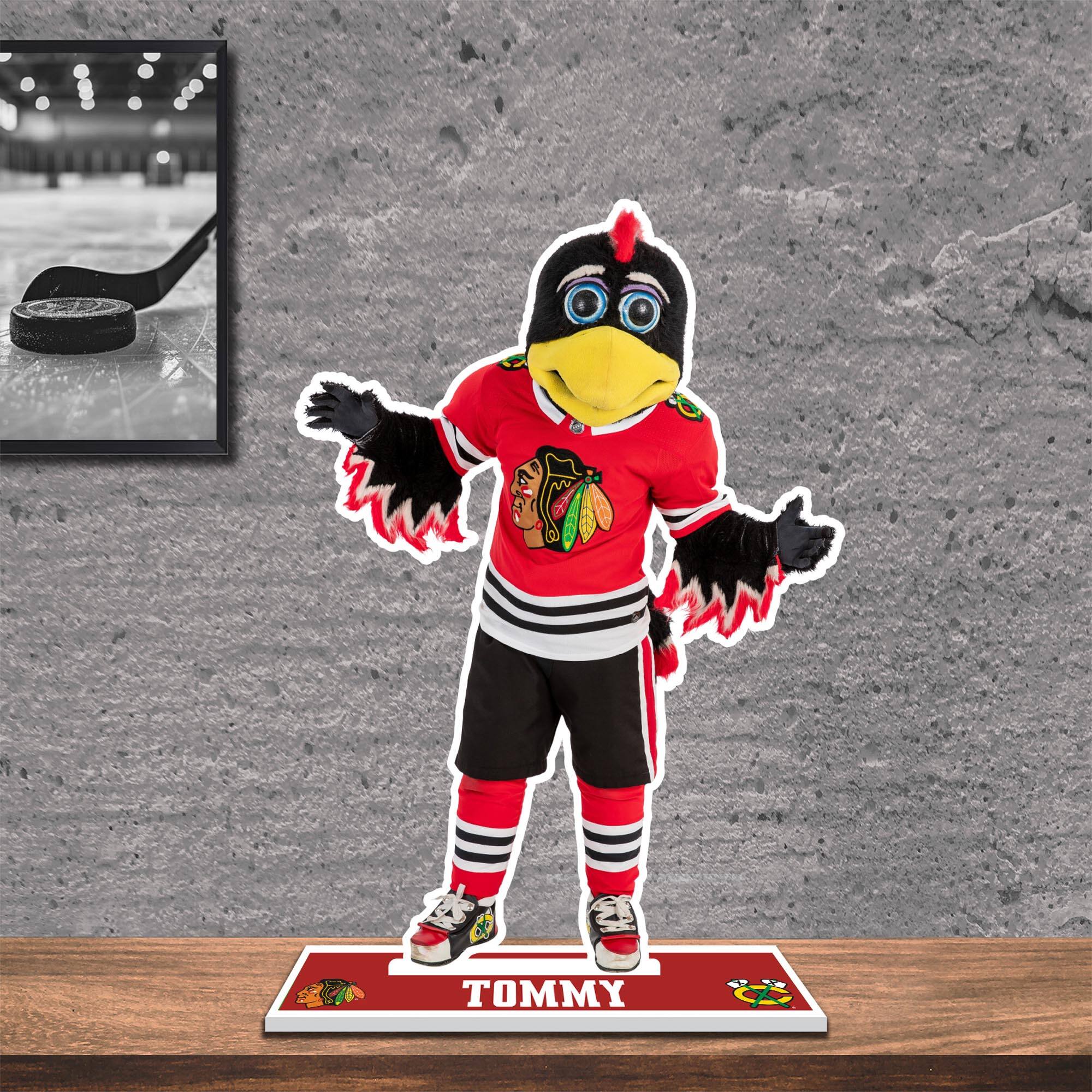 Alt View 1. UPI Marketing - Tommy Hawk Chicago Blackhawks Mascot Standee - Multicolor.
