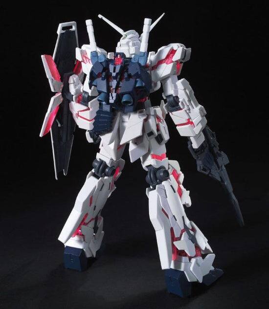 Left. BANDAI NAMCO Entertainment - Gundam HGUC 1/144 #100 RX-0 Unicorn Gundam (Destroy Mode).