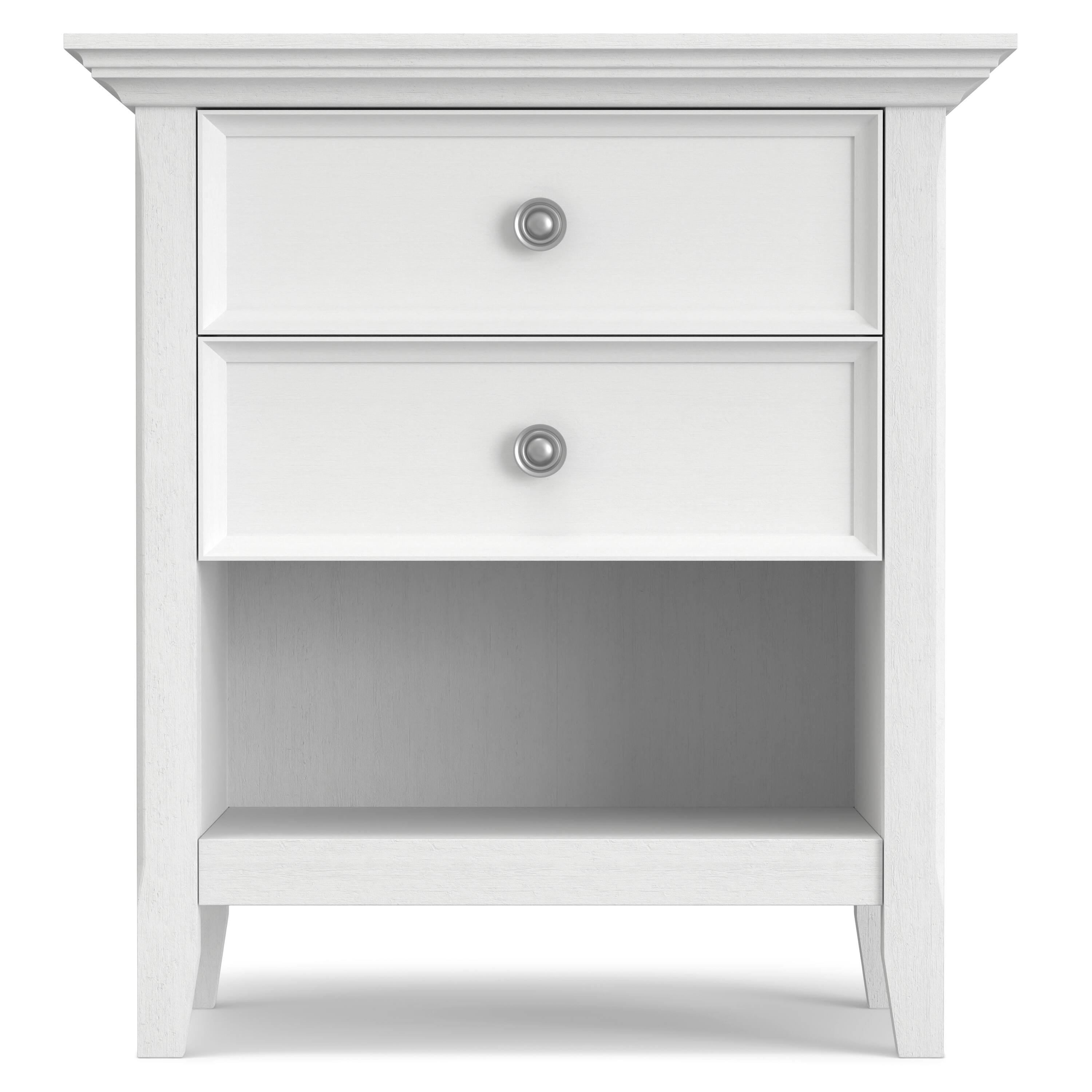 Angle. Simpli Home - Amherst 24 inch Bedside Table (Set of 2) - White.