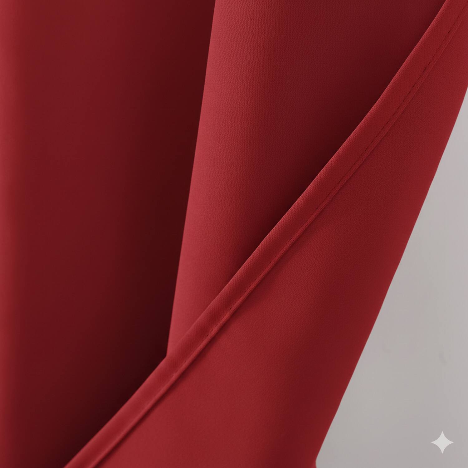 Left. RT Designers Collection - RT Designers Collection 100% Polyester 250 GSM Riley 100% Blackout Grommet Panel 54" x 95" Red - Red.