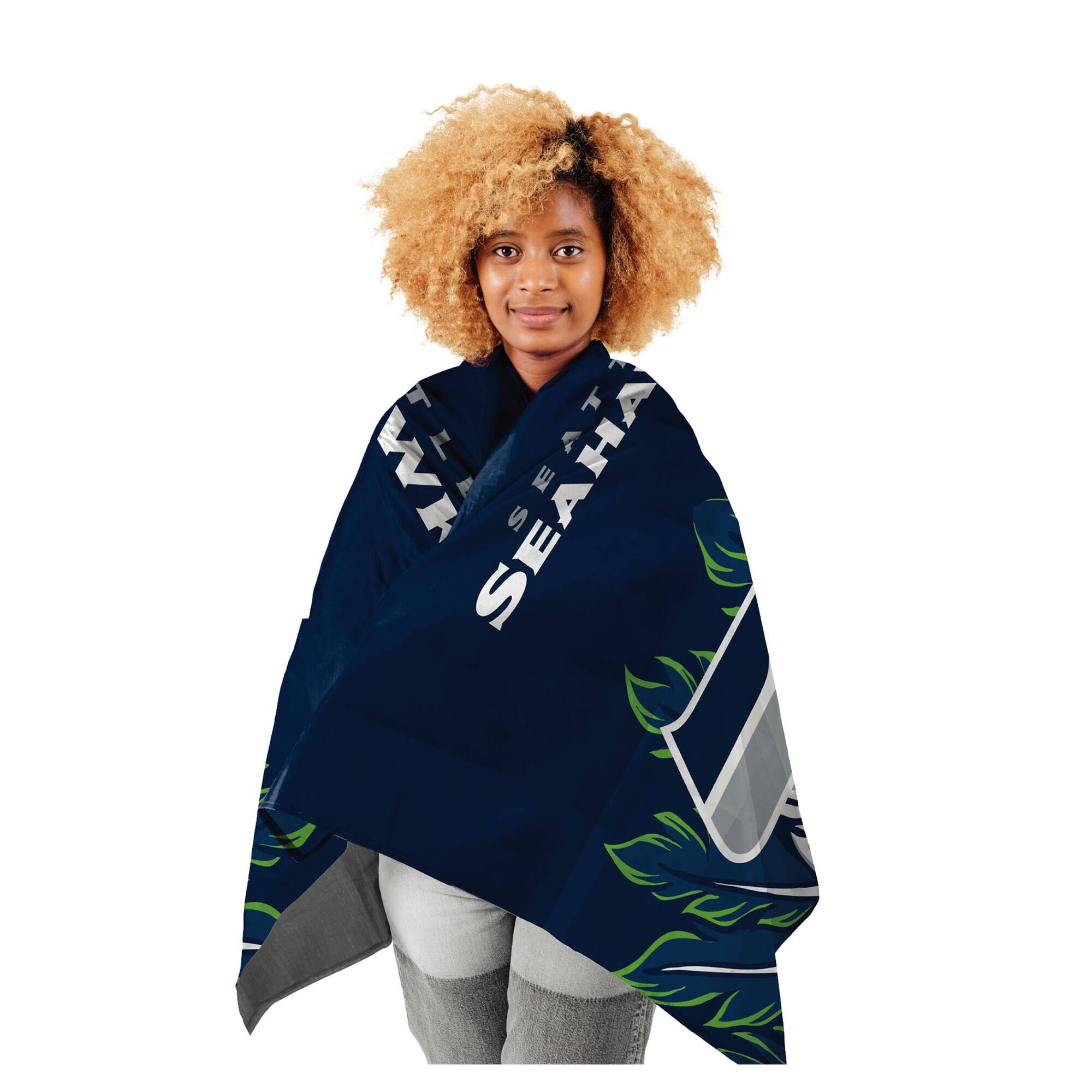 Alt View 2. Pegasus - Seattle Seahawks 50" x 60" Wearable Hero Cape - Multicolor.